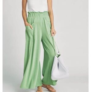 Bucketlist Green Flowy Pants
